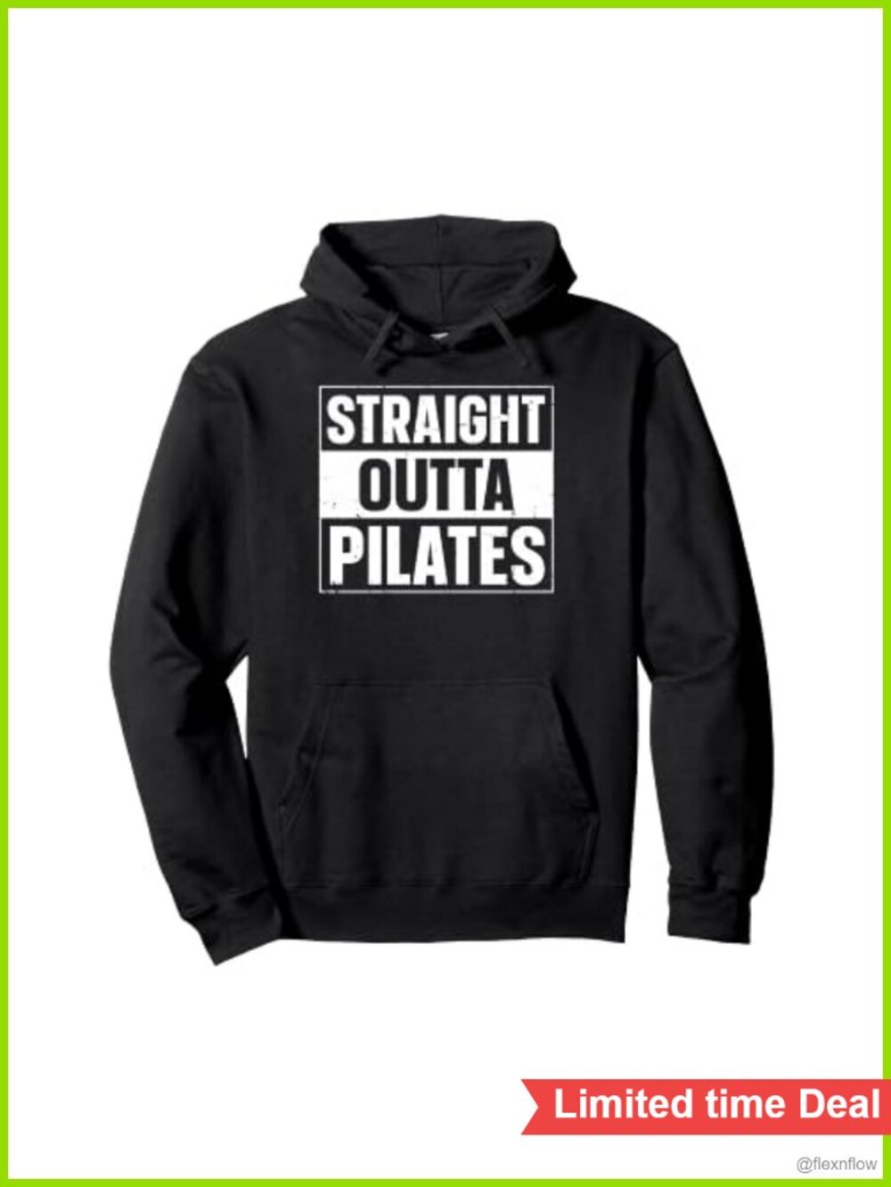 Straight Outta Pilates Instructor Pullover Hoodie Kangaroo Pocket